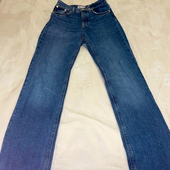Zara Jeans Zara 9s Retro Boot Cut Wide Cut High Rise Long Button